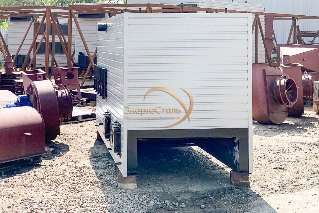 Безнакипный водогрейный котёл КВр в контейнерном исполнении на платформе, отгрузка со склада завода «ЭнергоСталь», Барнаул.